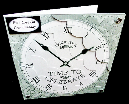 8 x 8 Time to Celebrate Clock Kit with Scalloped Corners by Diane  Hitchcox