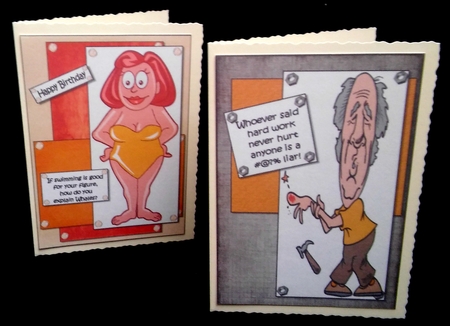 A Selection of Four Humourous Toppers Sheets by Diane  Hitchcox