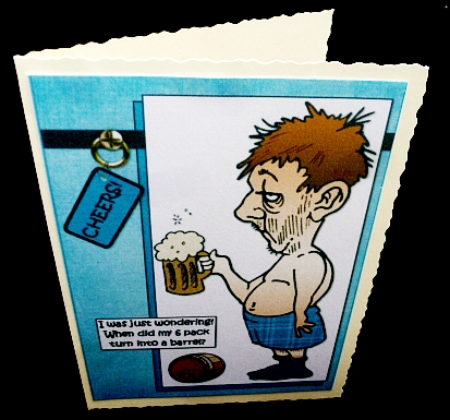Selection of Four Humourous Toppers for the Men by Diane  Hitchcox