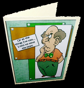 Selection of Four Humourous Toppers for the Men by Diane  Hitchcox