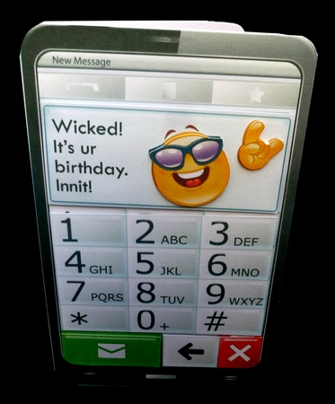 Mobile Phone Wicked Birthday Innit Teenager Quick Card by Diane  Hitchcox