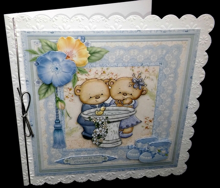 Christening Boy 8x8 Mini Kit & Decoupage by Diane  Hitchcox