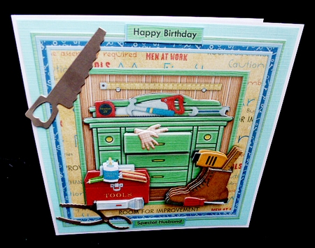 Tool Shed Male Birthday 8x8 Mini Kit & Decoupage by Diane  Hitchcox