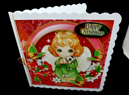 Sweet Angel and Puppy Christmas by Diane  Hitchcox