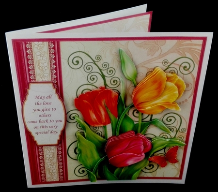 Spring Tulips 7.5 Decoupage Mini Kit Various Occasions by Diane  Hitchcox