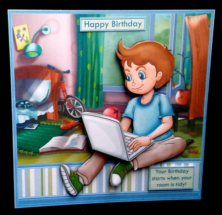 Your Birthday Starts When You Room is Tidy Boys Mini Kit by Diane  Hitchcox