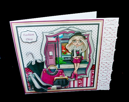 Fashion Diva 8x8 Decoupage Mini Kit by Diane  Hitchcox