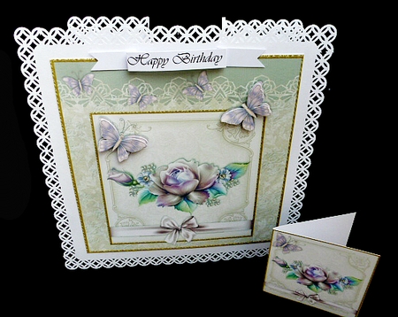Butterflies & Roses Quick Card by Diane  Hitchcox