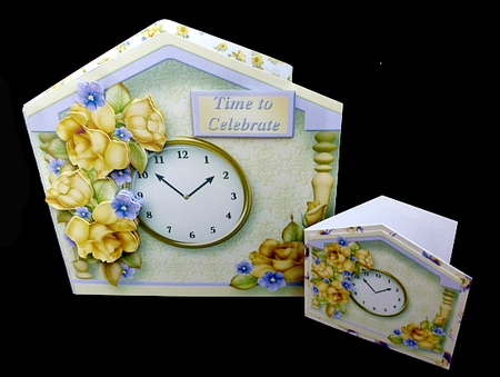Yellow Roses - Clock Card Mini Kit by Diane  Hitchcox