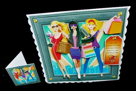 Fashion Shopping Girls by Diane  Hitchcox