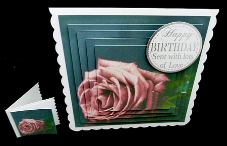 Botanical & Floral 3 - Beautiful Dusky Rose + Insert & Tag by Diane  Hitchcox