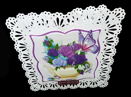 Curved Edge Card - Teapot Arrangement by Diane  Hitchcox