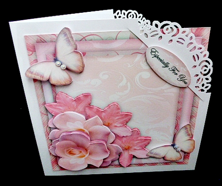 Beautiful Pink Roses & Clematis Mini Kit by Diane  Hitchcox