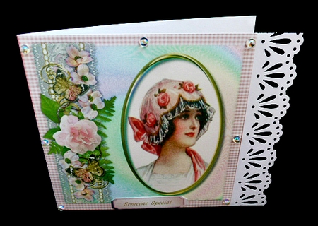 Beautiful Vintage Lady and Roses  by Diane  Hitchcox