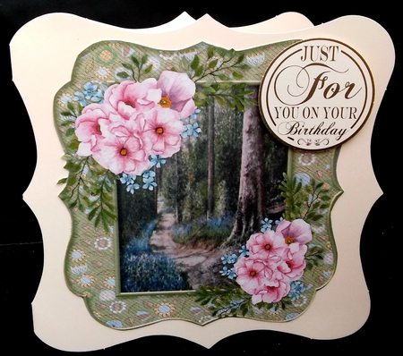 Shaped card with Roses  by Diane  Hitchcox