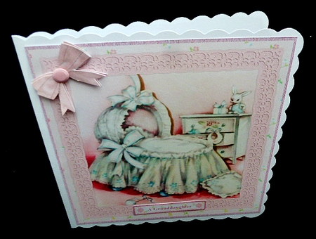Baby Girl - Nursery Scene - Card Topper & Setiments by Diane  Hitchcox