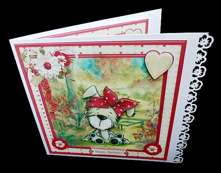 Bella the dog card mini kit & decoupage by Diane  Hitchcox