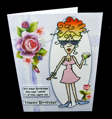 Rita about wine choice of captions quick card by Diane  Hitchcox