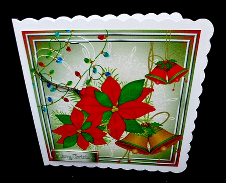 Corner Pyramid - Poinsettia and Bells by Diane  Hitchcox
