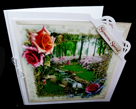 Beautiful Roses and Water Scene  by Diane  Hitchcox