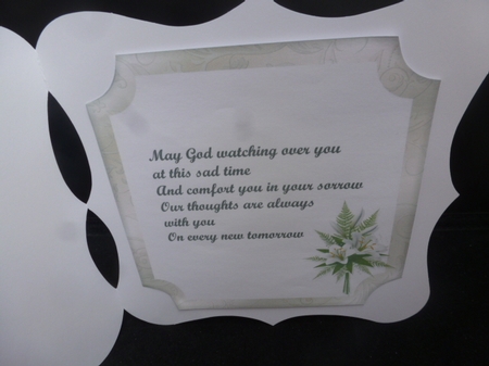 Sympathy Flowers Insert 2 Verse by Diane  Hitchcox