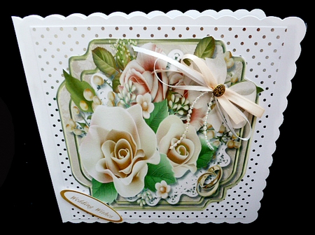 Lovely Shaped Wedding or Anniversary Card  by Diane  Hitchcox