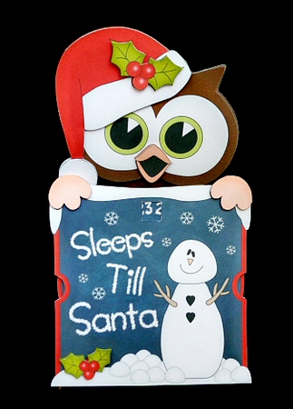 On the Shelf Sleeps Till Santa Card Kit - Little Hoot Owl by Diane  Hitchcox