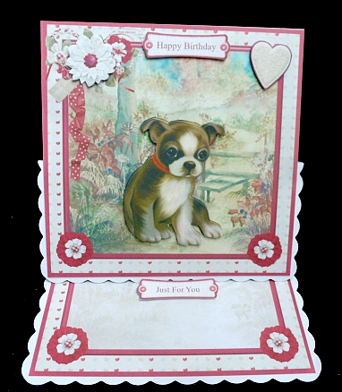 Sebastian the dog card mini kit & decoupage by Diane  Hitchcox