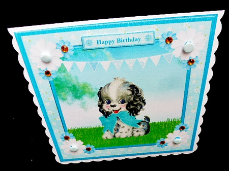 Cute puppy card topper & decoupage by Diane  Hitchcox