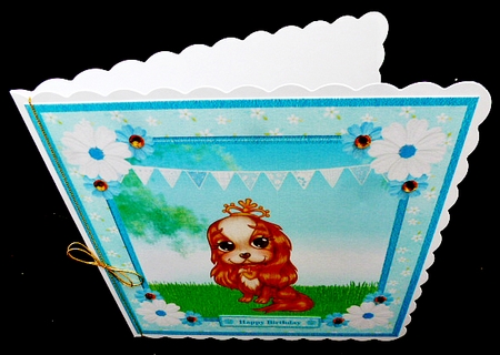 Cute puppy card topper & decoupage by Diane  Hitchcox