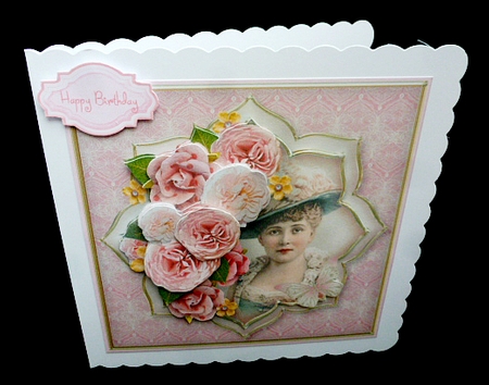 Victorian Beauty - Stacked Petal Layer Card Mini Kit by Diane  Hitchcox