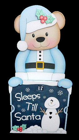On the Shelf Sleeps Till Santa Card Kit - Cute Little Austin Bear by Diane  Hitchcox