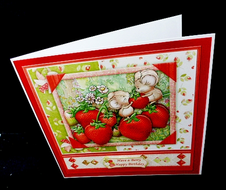 STRAWBERRY MICE 8x8 Decoupage Mini Kit Various Occasions by Diane  Hitchcox