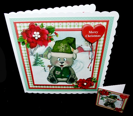 Christmas bear card mini kit & decoupage by Diane  Hitchcox