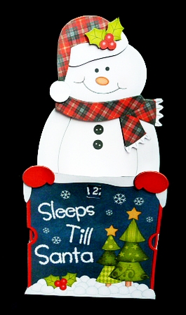 On the Shelf Sleeps Till Santa Card Kit - Cute Christmas Snowman Mack by Diane  Hitchcox
