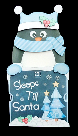 On the Shelf Sleeps Till Santa Card Kit - Cute Little Christmas Pip Penguin by Diane  Hitchcox