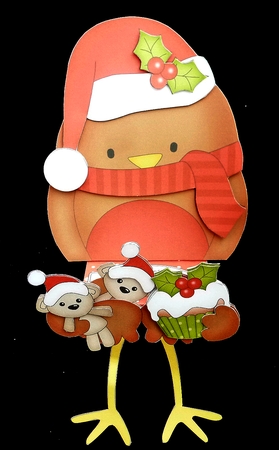 3D On the Shelf Card Kit - Christmas Bobbin Robin is Ready for Santa by Diane  Hitchcox