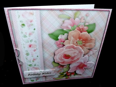 Beautiful Summer roses in a Pink Frame  by Diane  Hitchcox