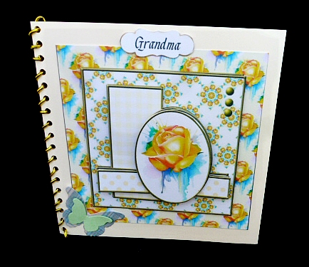 Square Oval Sketch Card - Watercolour Rose 1 by Diane  Hitchcox