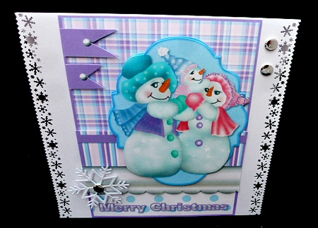 Scallop Layer Sketch Card - Snow Family by Diane  Hitchcox