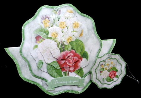 Vintage Painted Flowers Shaped Over the Edge Mini Kit by Diane  Hitchcox