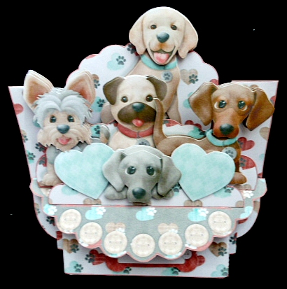 Woof 3D Shelf Card Kit With Card Box by Diane  Hitchcox