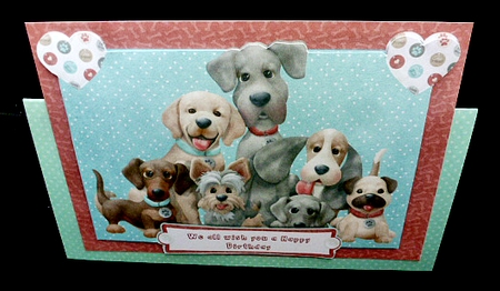 DOGGY BIRTHDAY WISHES ULTRA QUICK TOPPER by Diane  Hitchcox