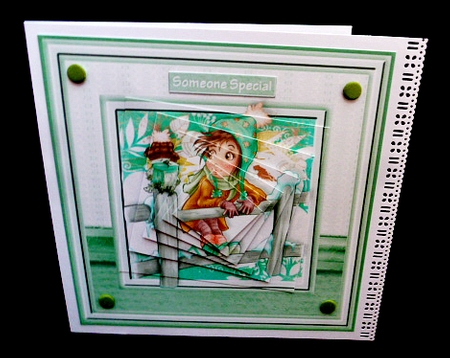 Sleepy Owl 8x8 Card Front & Twisted Pyramage Mini Kit by Diane  Hitchcox