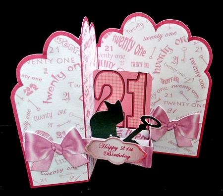 Z-Fold pop-up   21st Pink by Diane  Hitchcox