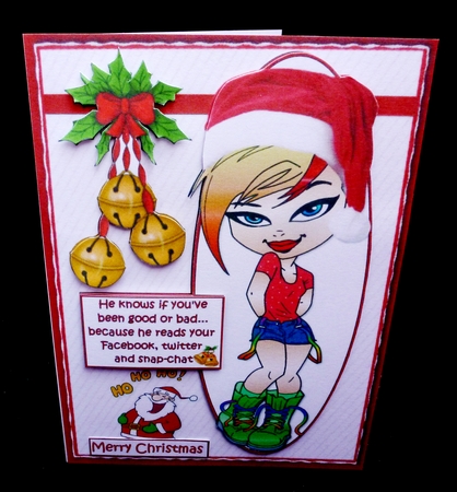 Teen Diva and Santa quick card by Diane  Hitchcox