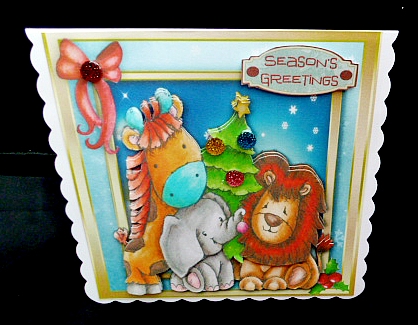 8X8 Mini Kit, Animal Christmas Tree  by Diane  Hitchcox