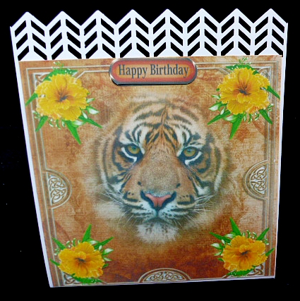 Tiger Card Front by Diane  Hitchcox