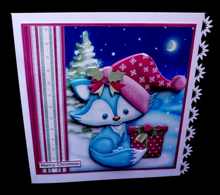 ARCTIC FOX & CHRISTMAS GIFT 7.5 Decoupage & Insert Mini Kit by Diane  Hitchcox