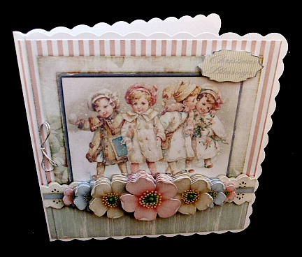 Vintage Christmas Holidays Winter Kids Card Kit 1038 by Diane  Hitchcox